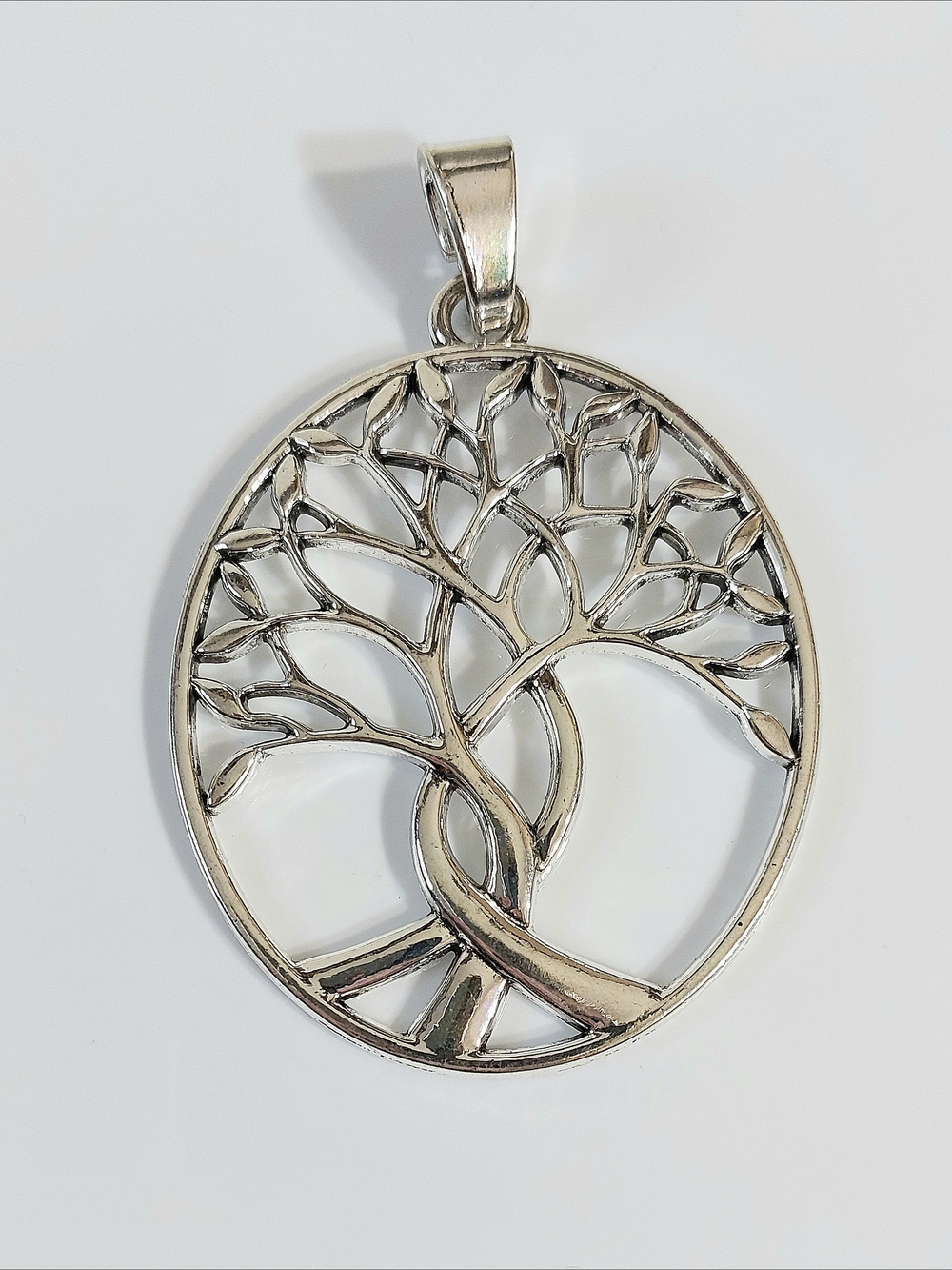 Silver Tree of Life Necklace Pendant Necklace - Womens Oversized Jewelry